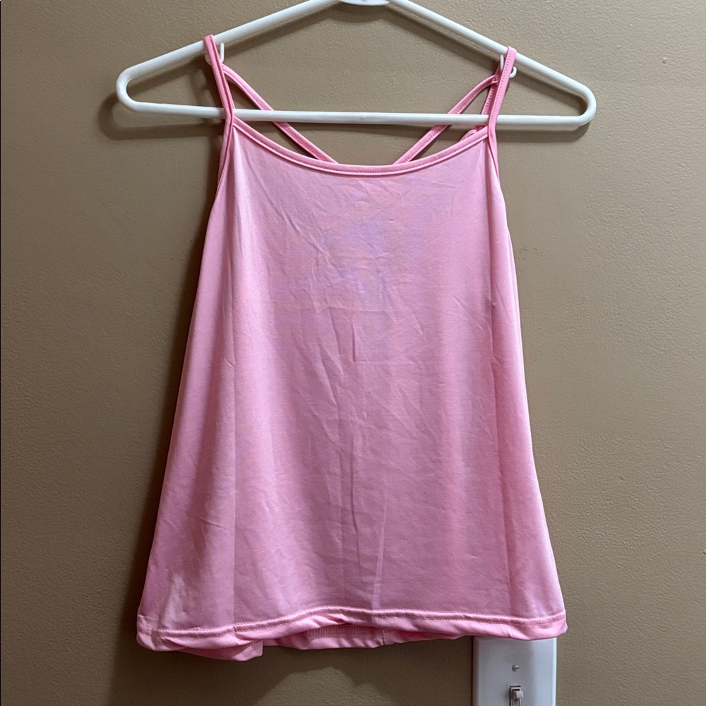 Pink Strappy Tank Top
